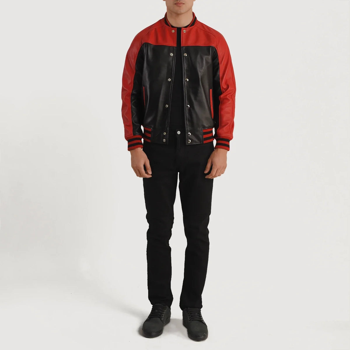 
Terrance Černá Varsity Kožená bunda pro Pány – alternate product view 5