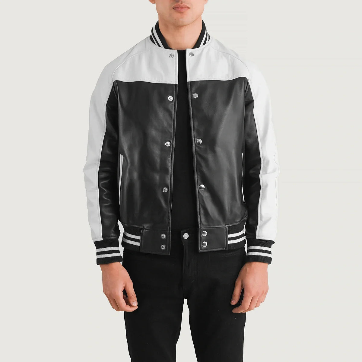 
Terrance Černá Varsity Kožená bunda pro Pány – alternate product view 1