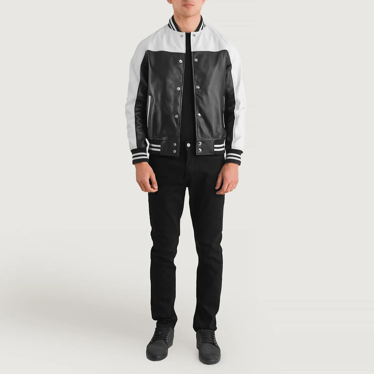 
Terrance Černá Varsity Kožená bunda pro Pány – alternate product view 3