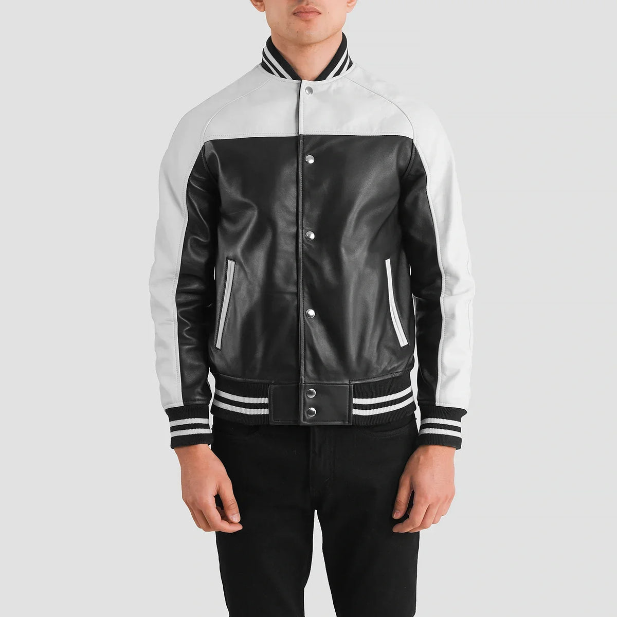 
Terrance Černá Varsity Kožená bunda pro Pány – alternate product view 4