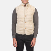 
Detailní pohled of Notch with removable throat latch & Button Hardware on Tony Off-White Suede Vest pro Pány pro Pány