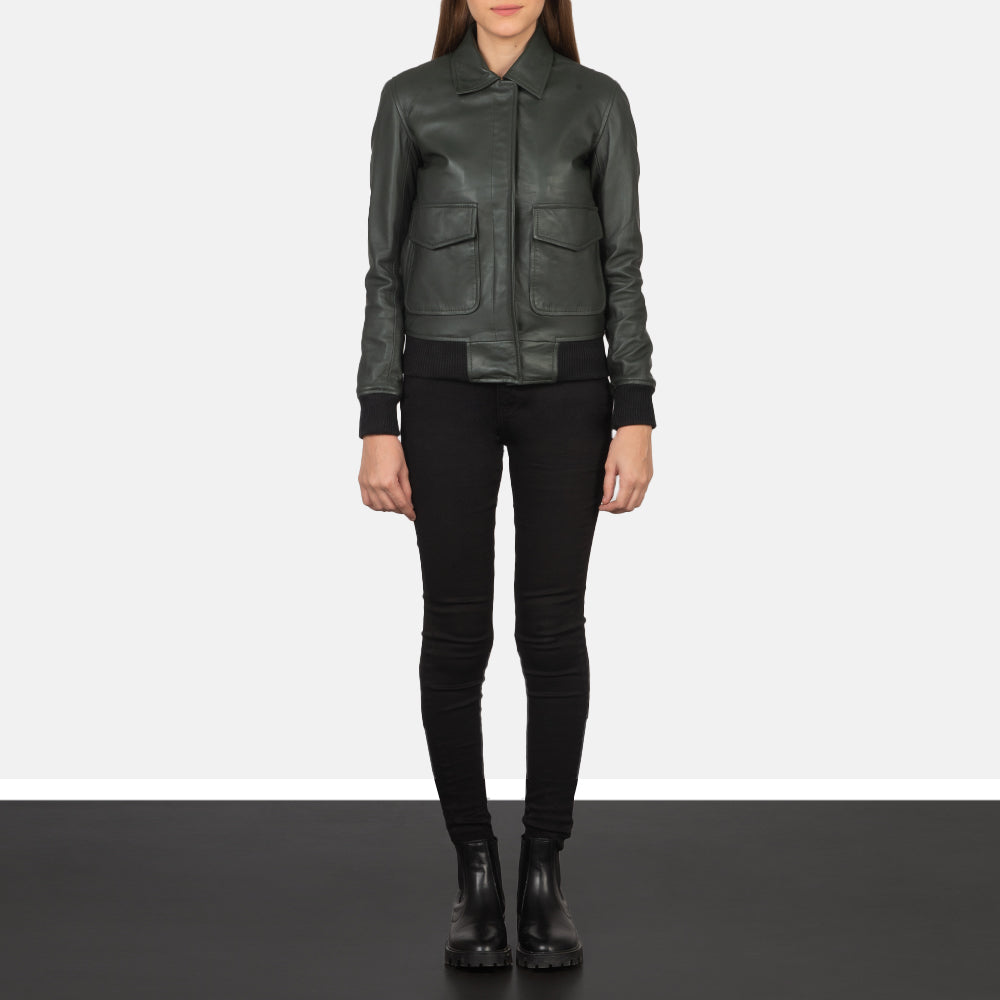 Westa A-2 Leather Bomber Jacket – alternate product view 3